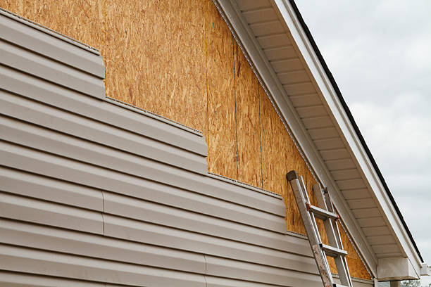 Professional Storm Damage Siding Repair technician working in Pine Hall, NC